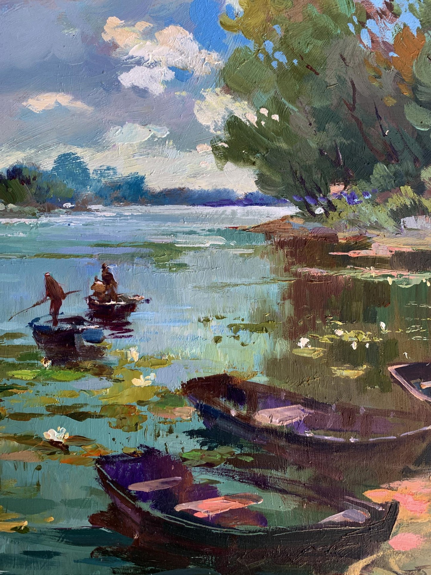 OIl painting Boat trip Yuriy Suprunchuk