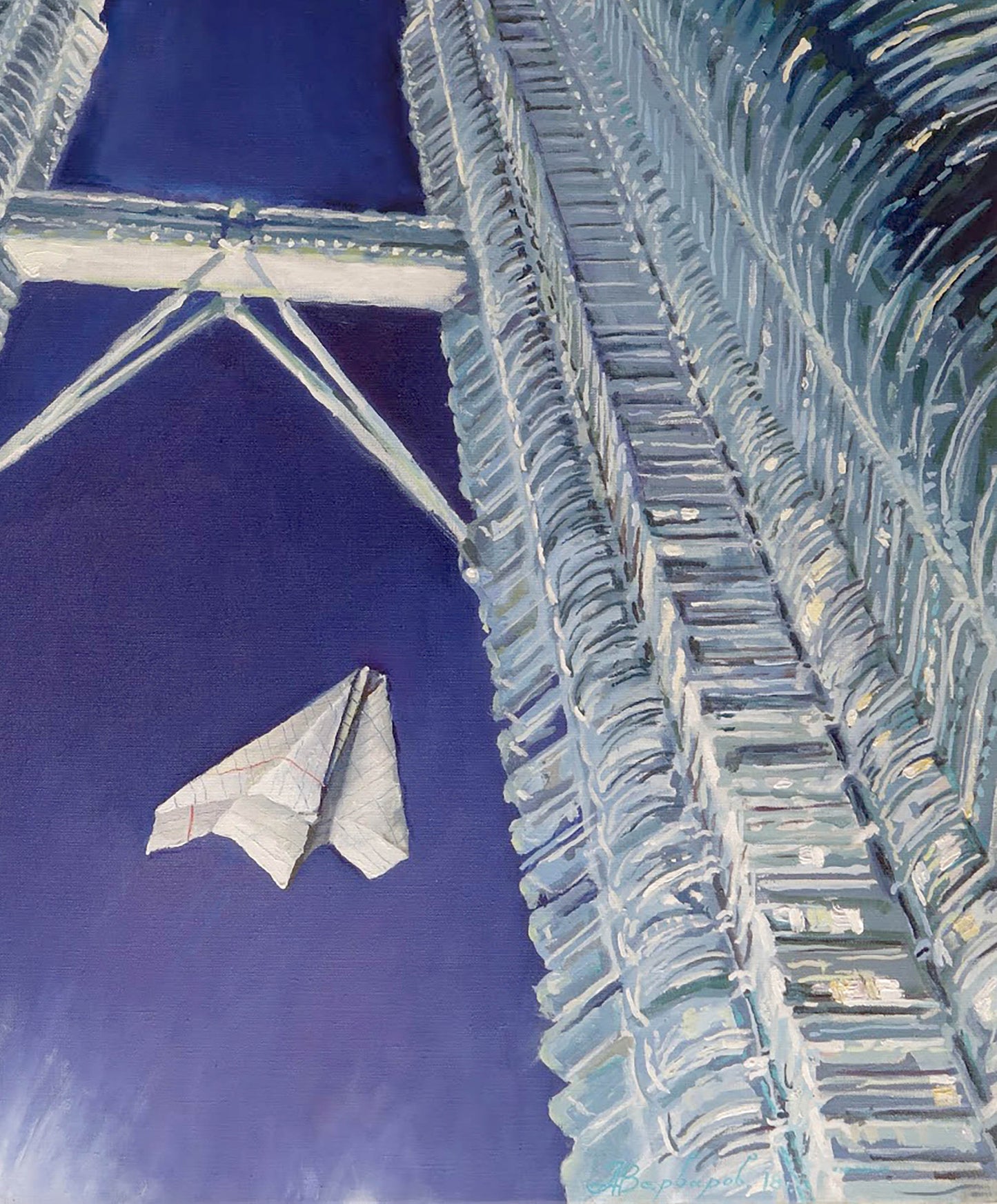 Oil painting Skyscrapers Varvarov Anatoly Viktorovich