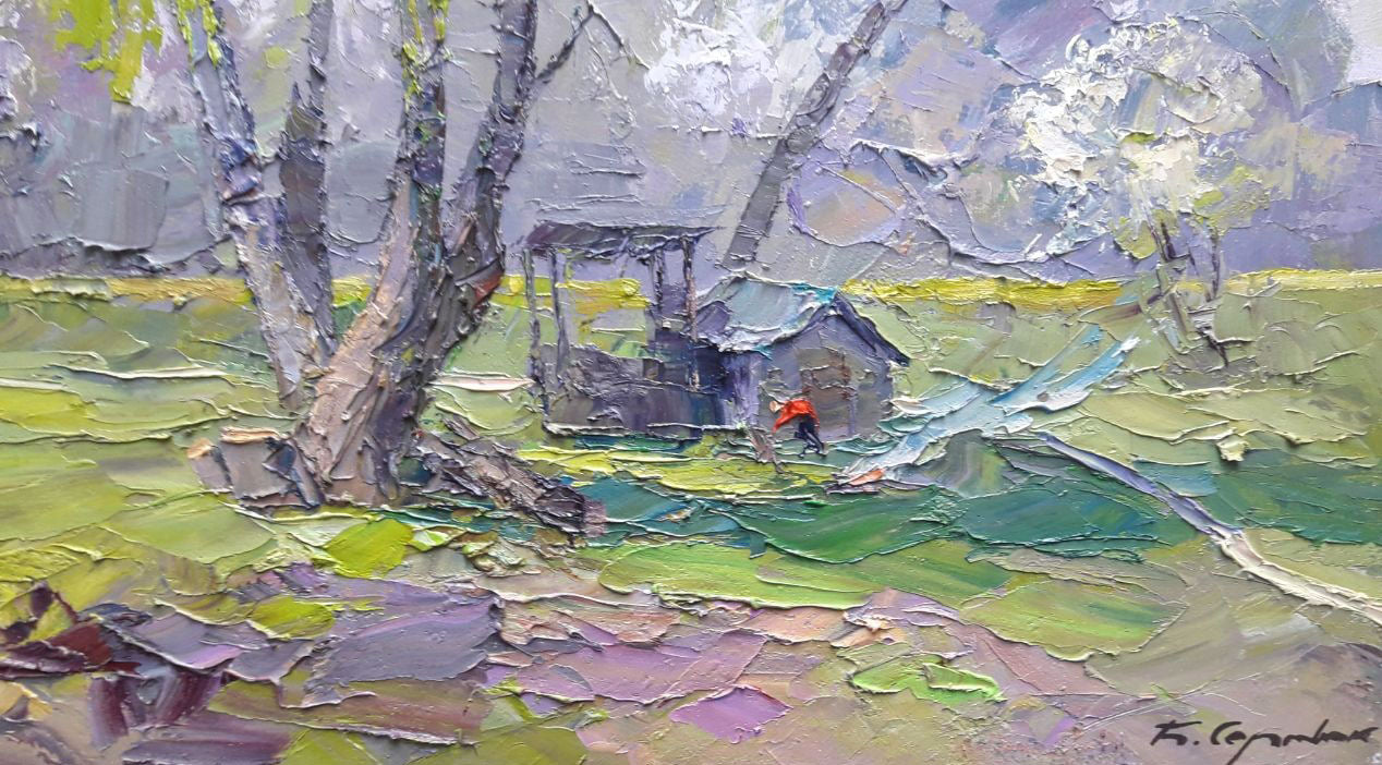 oil painting the first greens Serdyuk Boris Petrovich