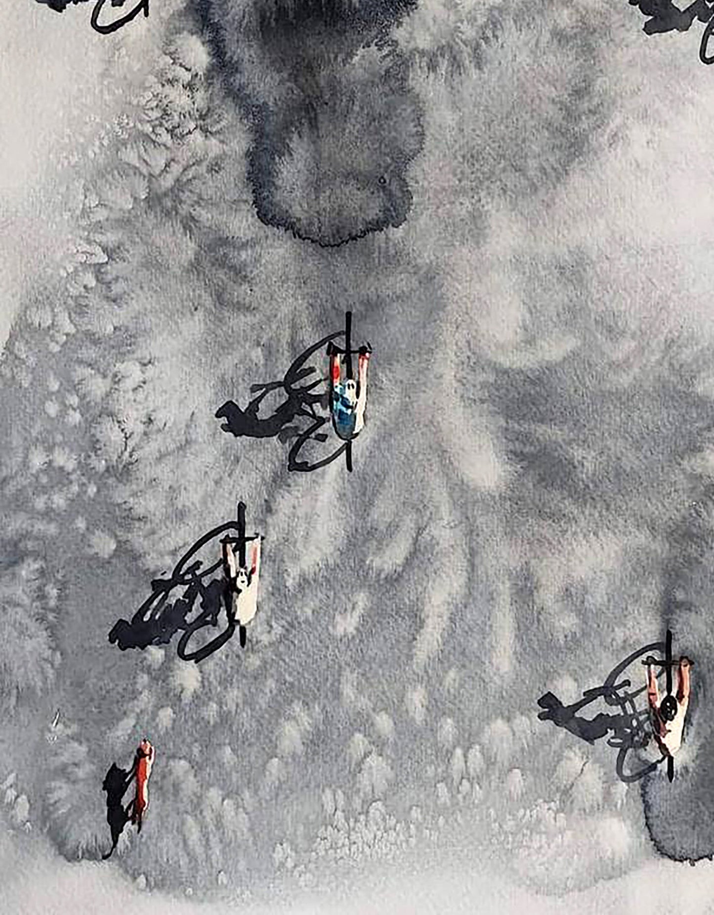 Watercolor painting Morning bike Elena Klimenko