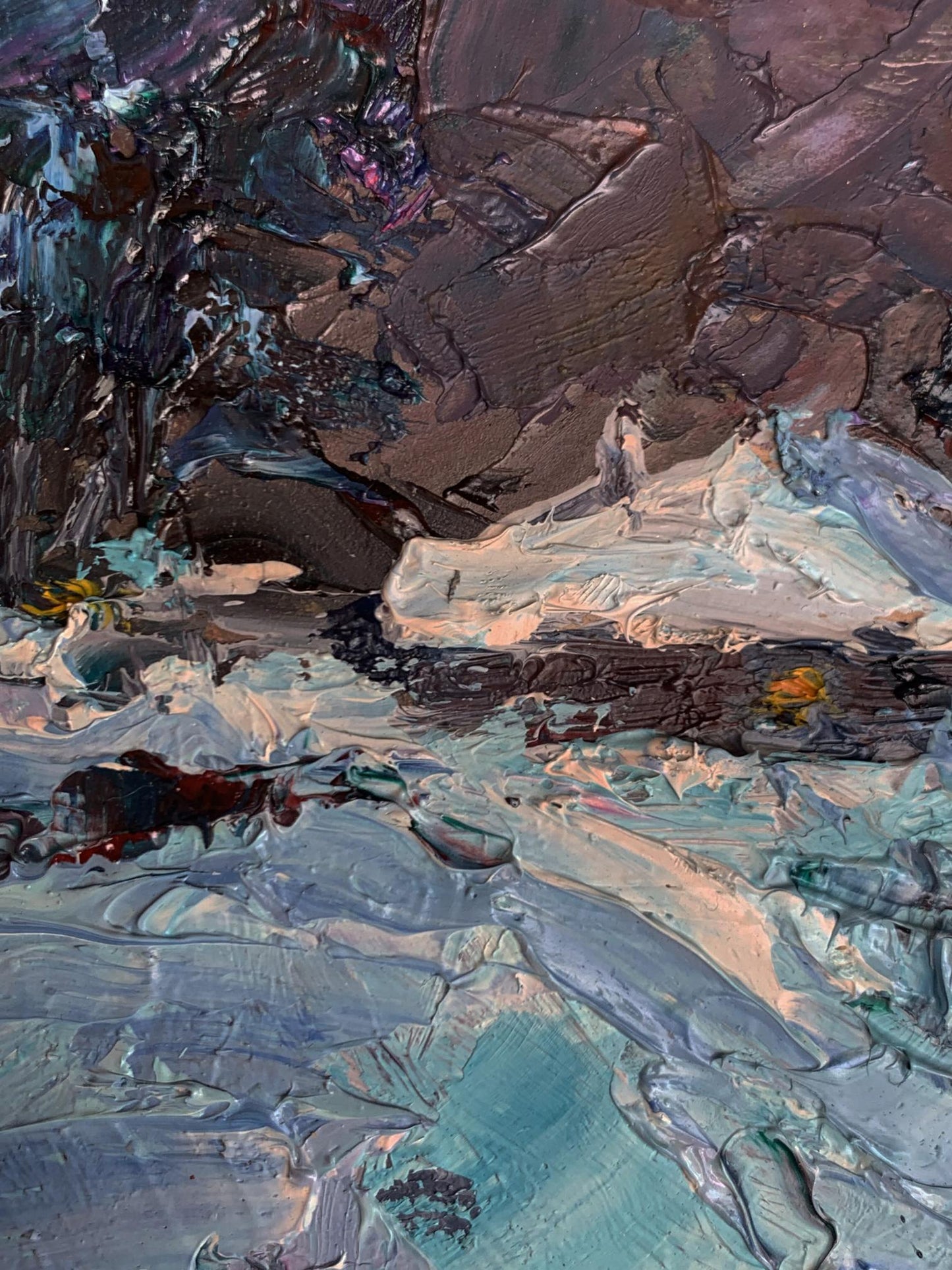 Oil painting Winter night Oleksiyander Cherednichenko