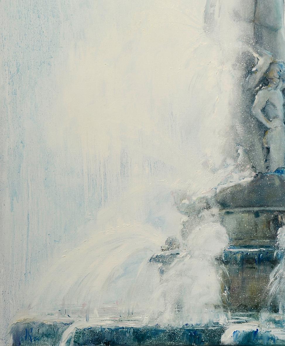 Oil painting Fountain Neptuno Oleg Kateryniuk