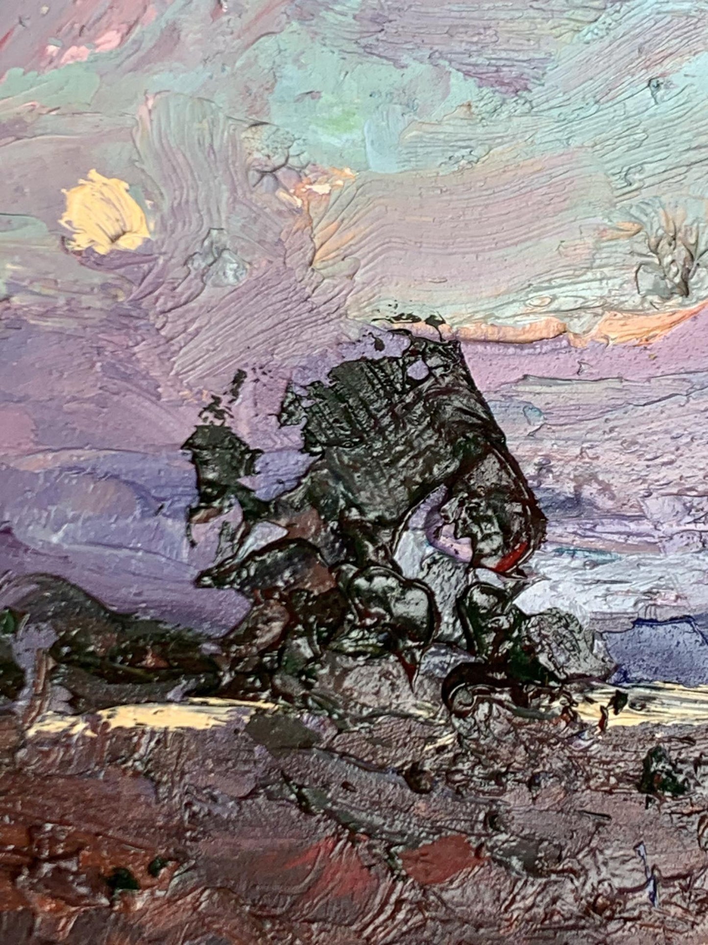 Oil painting Night is coming Oleksiyander Cherednichenko