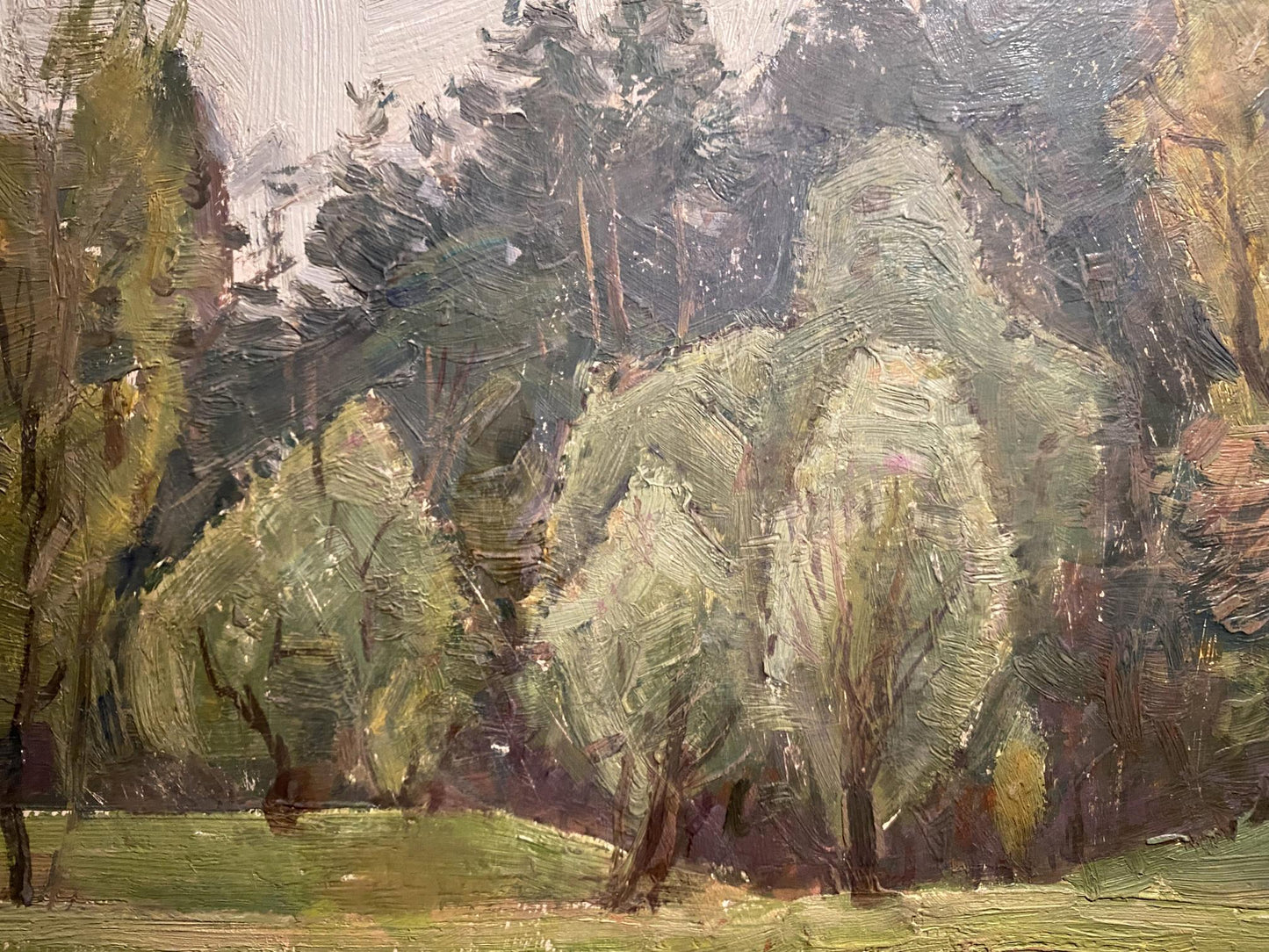 Oil painting White horse Serhii Hryhoriev