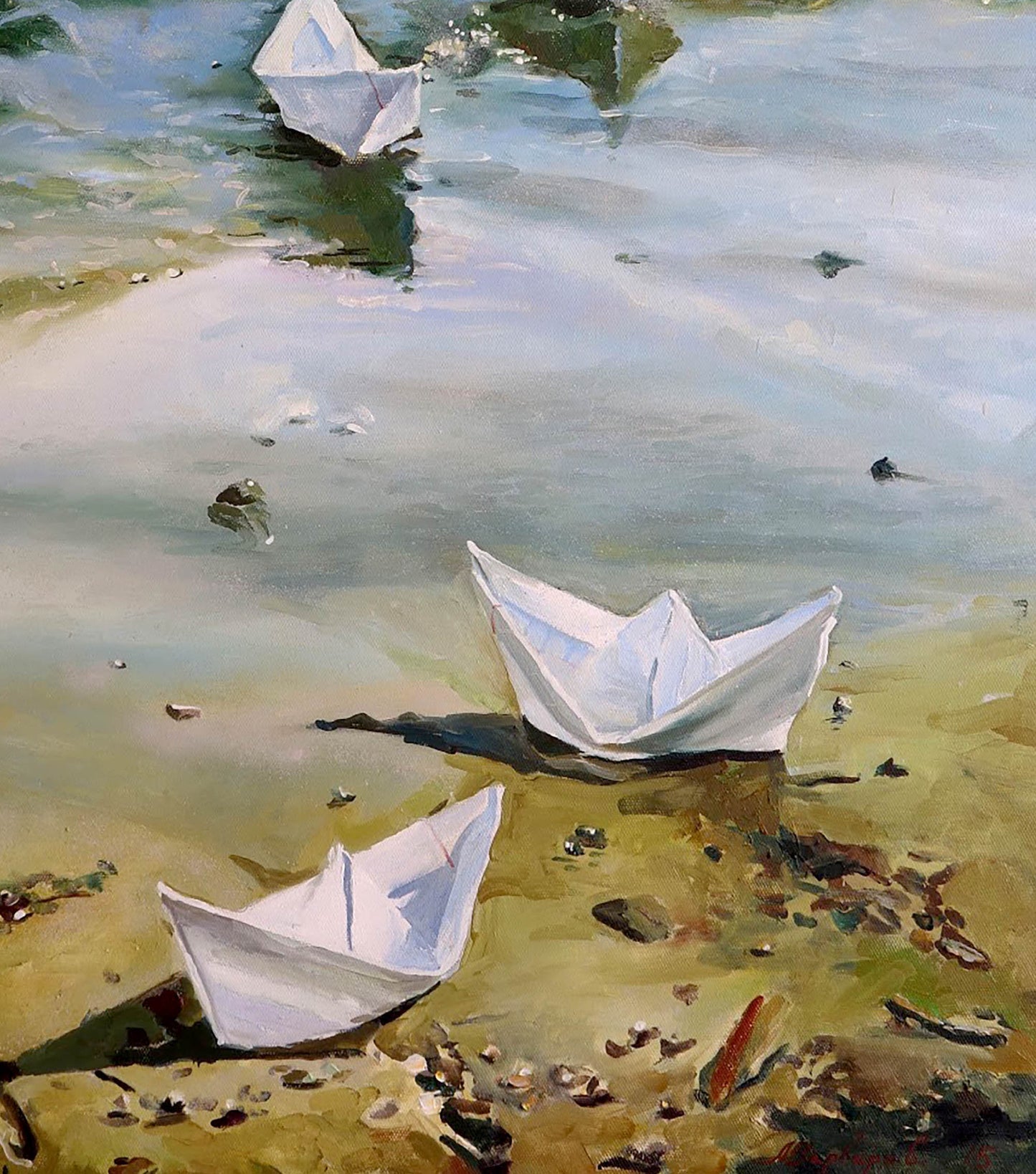 Oil painting Return Varvarov Anatoly Viktorovich