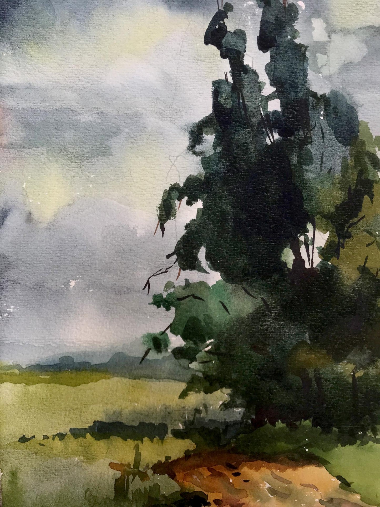 Watercolor painting Before the storm Litvinov Oleg Arkad'yevich