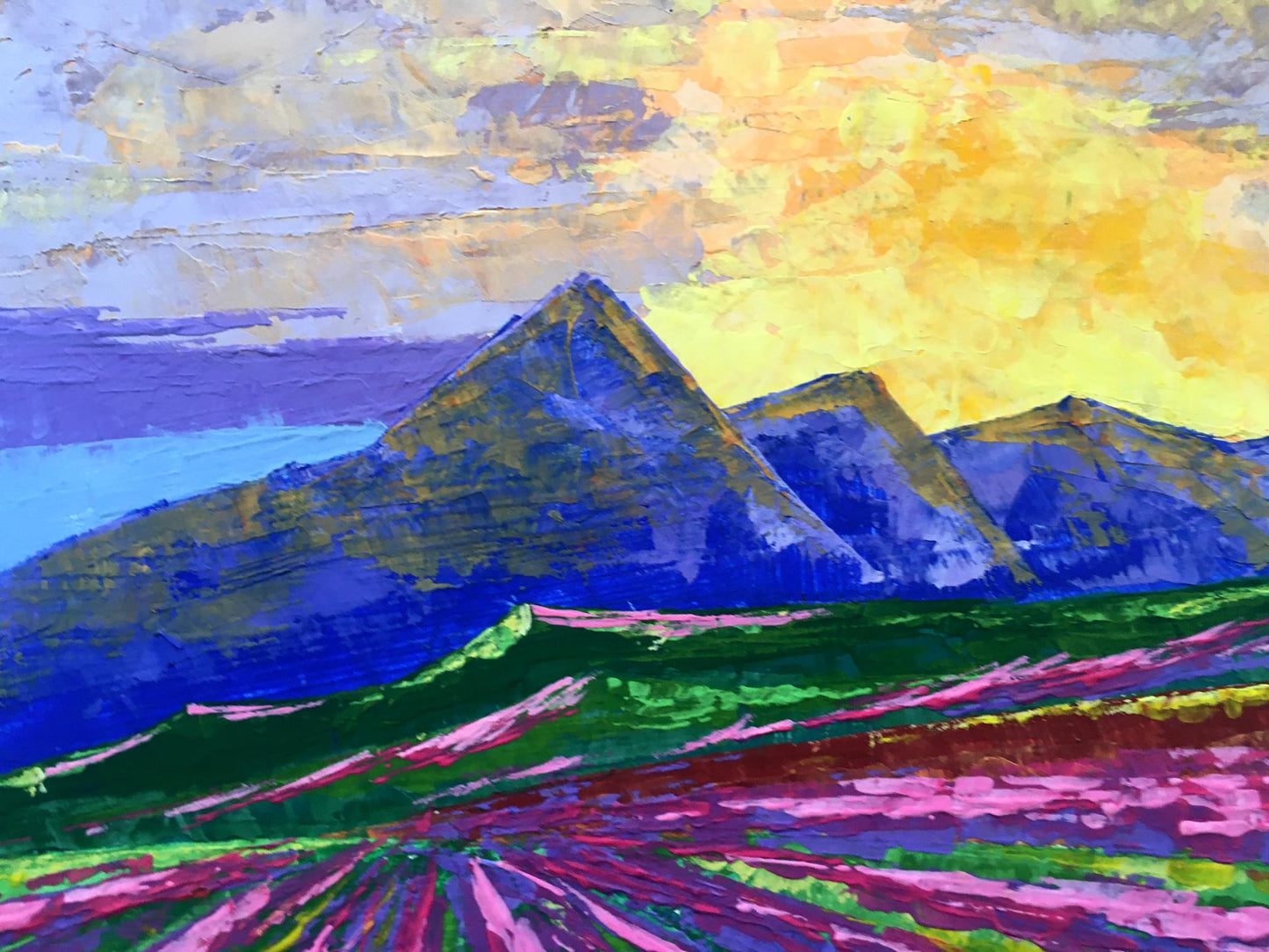 Oil painting Sunrise on the mountains Zadorozhnya V. V.