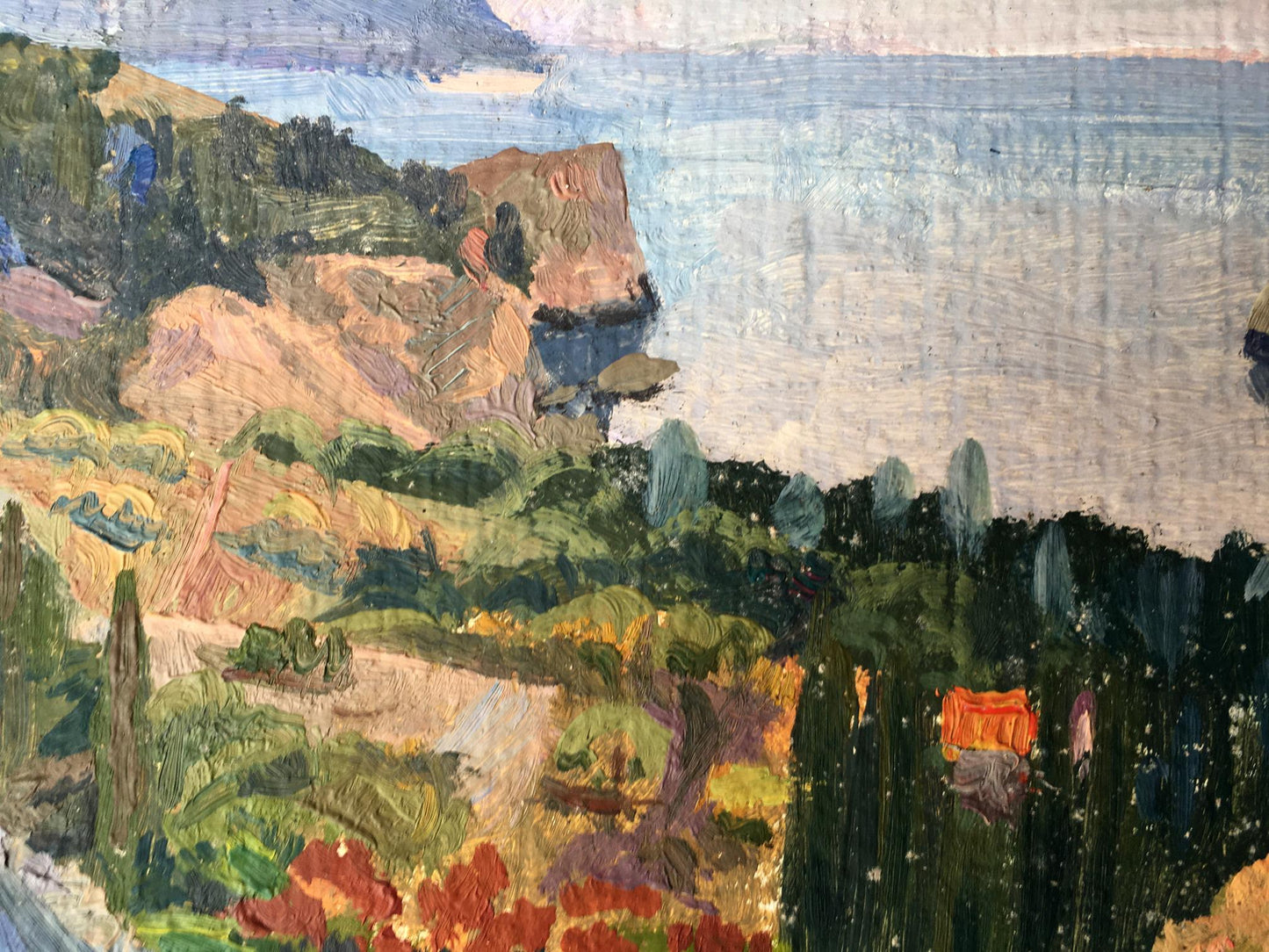 Oil painting Near the mountain Batrakov Vladimir Grigorievich