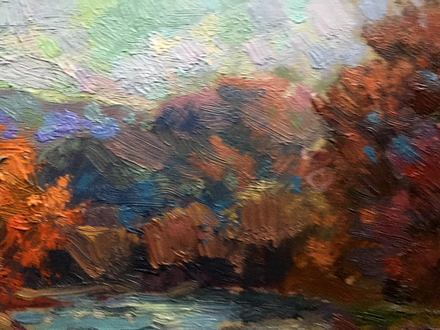 Oil painting Autumn river Batrakov Vladimir Grigorievich