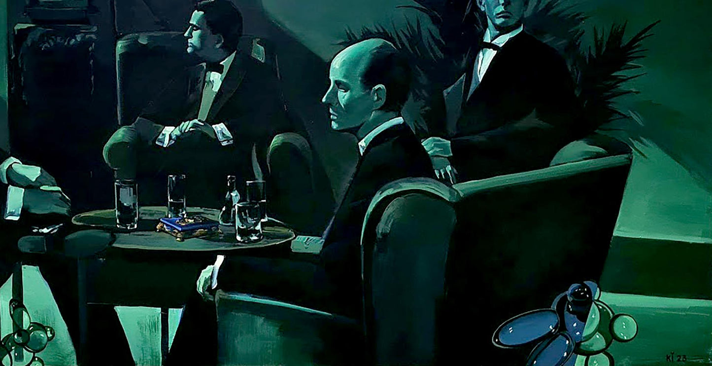 The Enigmatic Blue: Igor Konovalov's Oil Portrait of the Box