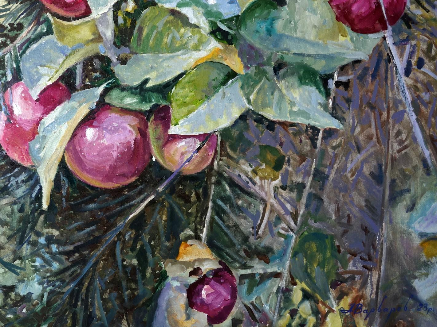 "September Forest Paradise Apples" oil painting by Anatoly Varvarov