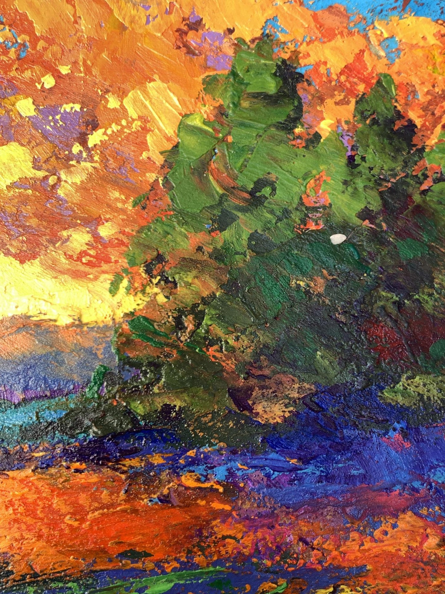 Oil painting Windy evening V. Zadorozhnya