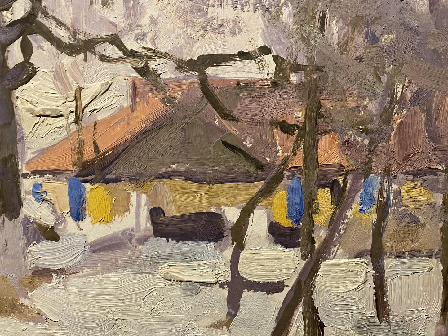 Oil painting Early winter Nikolai Bortnikov