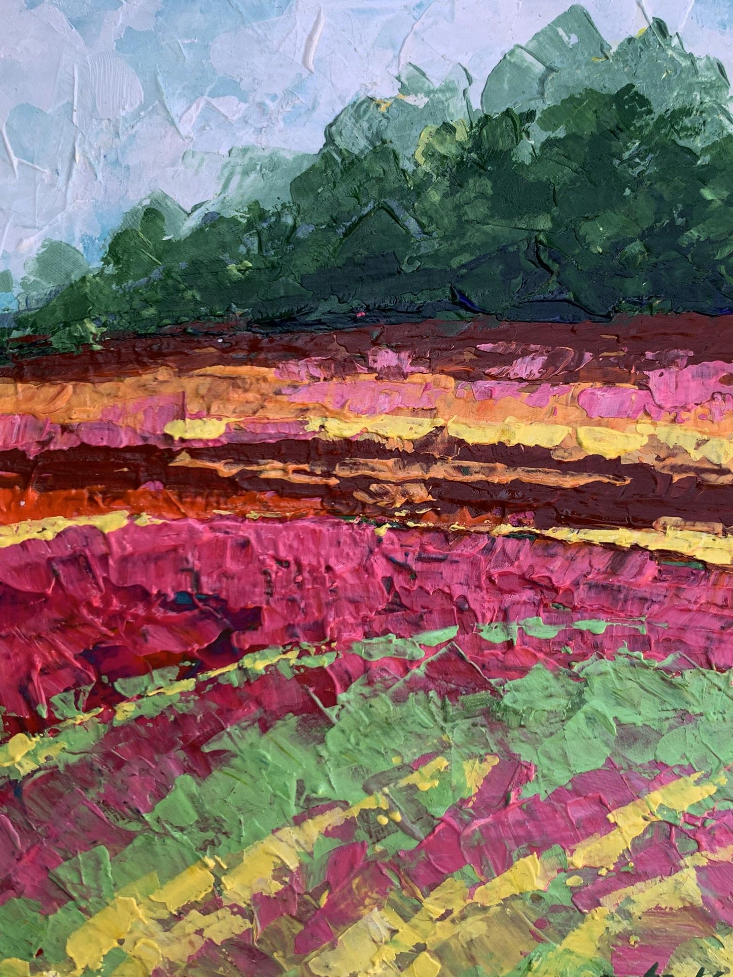Oil painting Colorful field V. Zadorozhnya