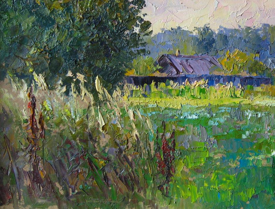 Oil painting Farm in Sumy Serdyuk Boris Petrovich