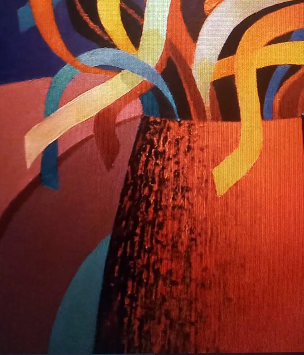 Oil painting Vase with ribbons Alexander Strashevich