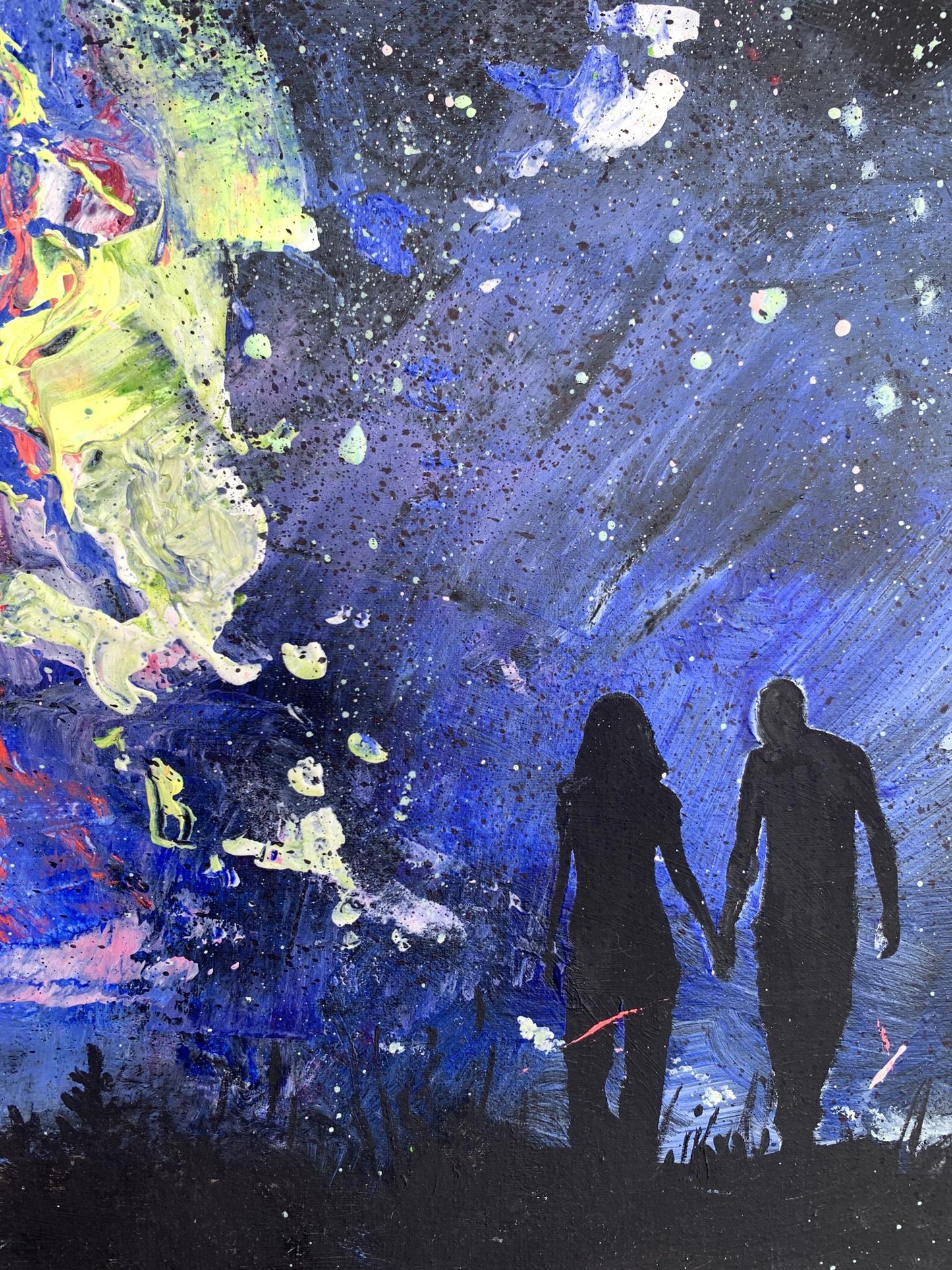 Oil painting Love night Unknown artist