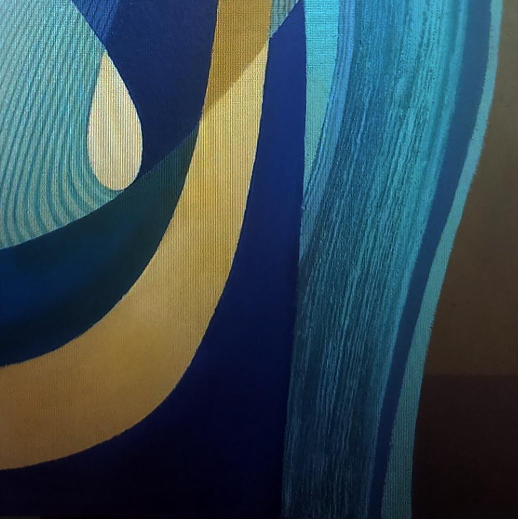 Oil painting Blue sculpture Alexander Strashevich