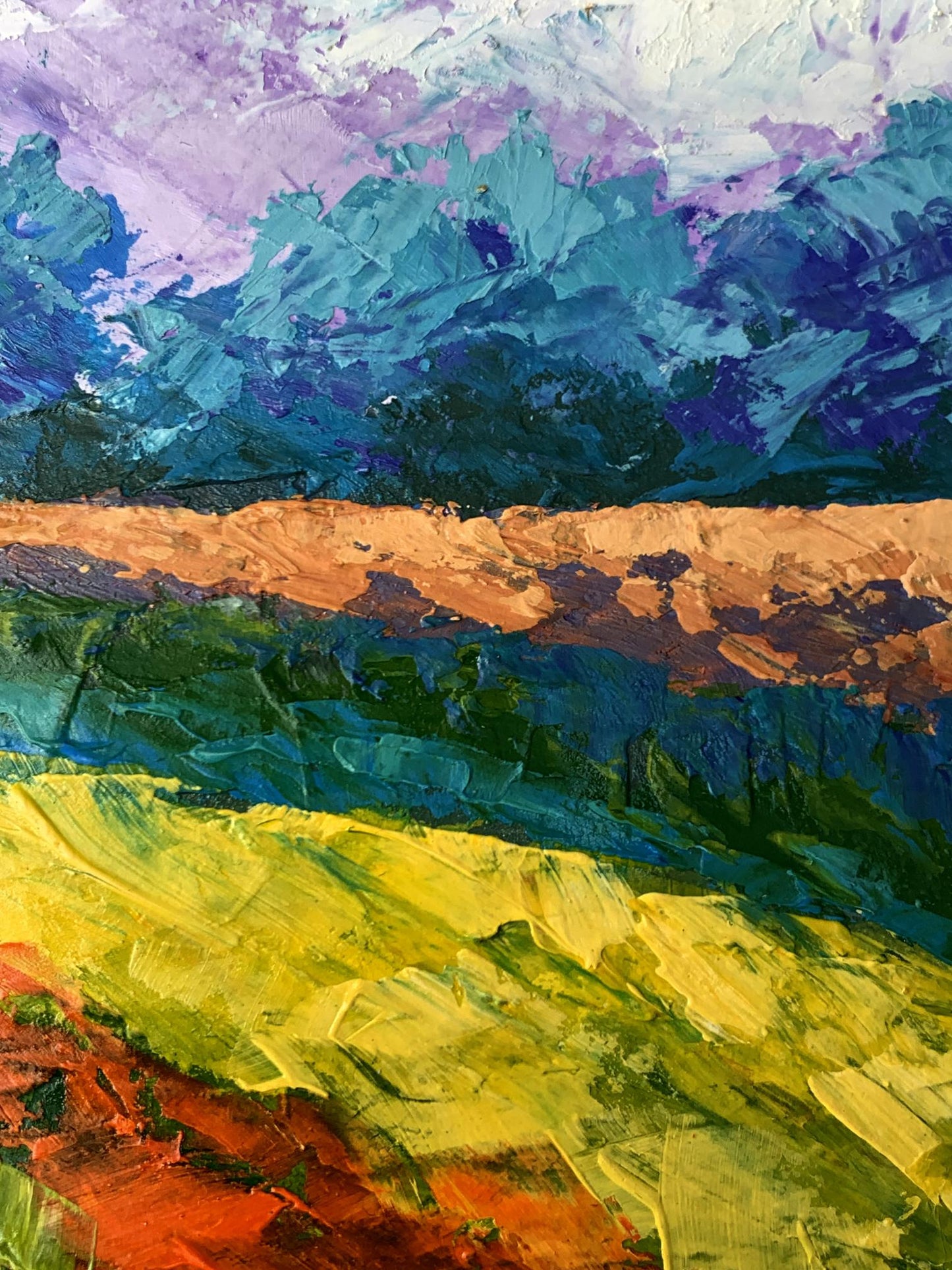 Oil painting Cloudy sunny day V. Zadorozhnya