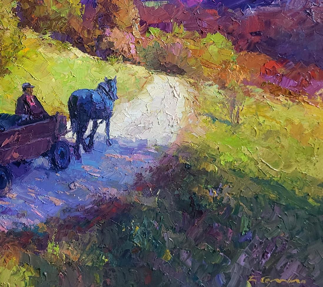 Oil painting Mountain road Boris Serdyuk