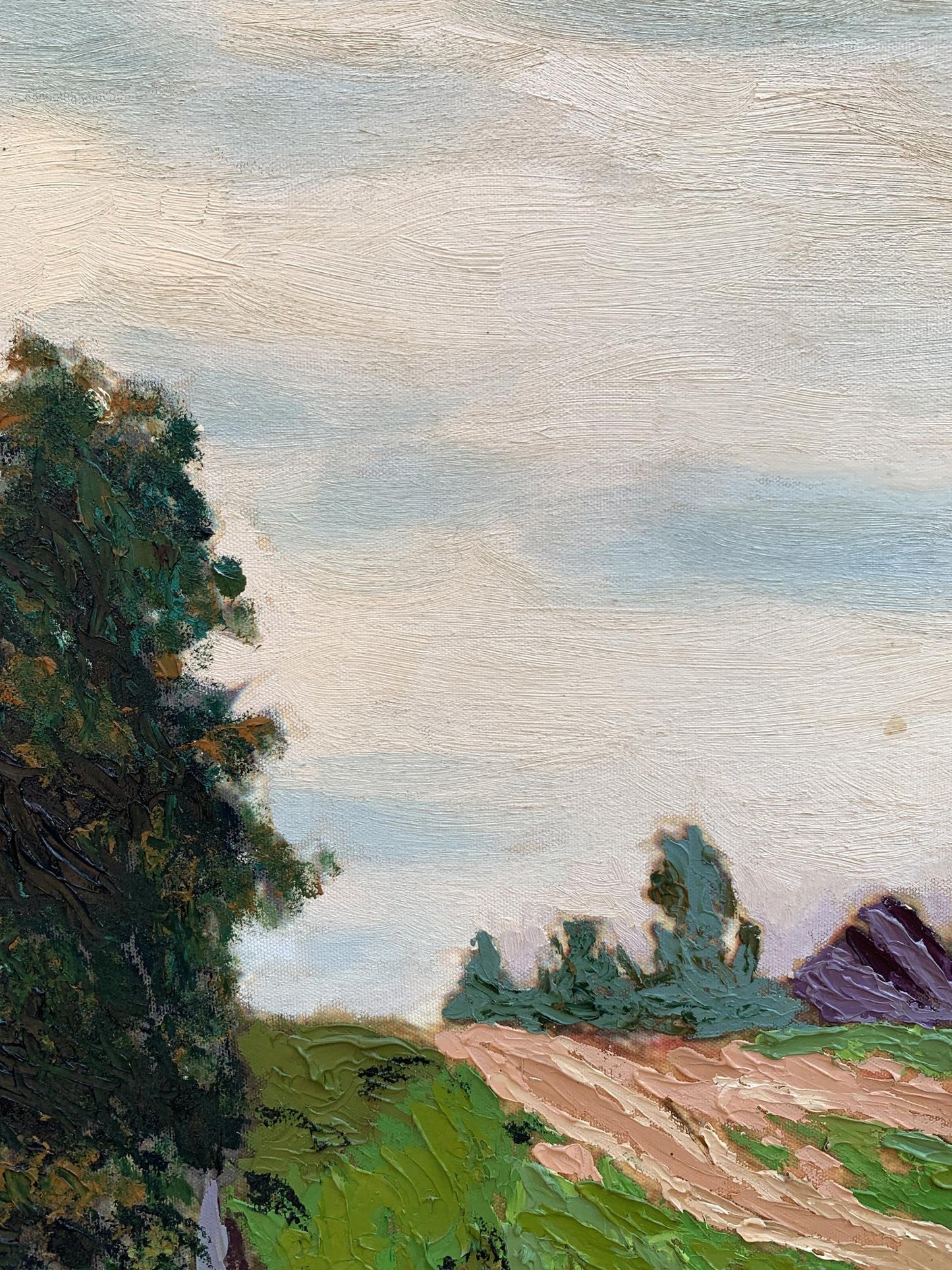 Oil painting The road to the village Oleksandr Gukalov