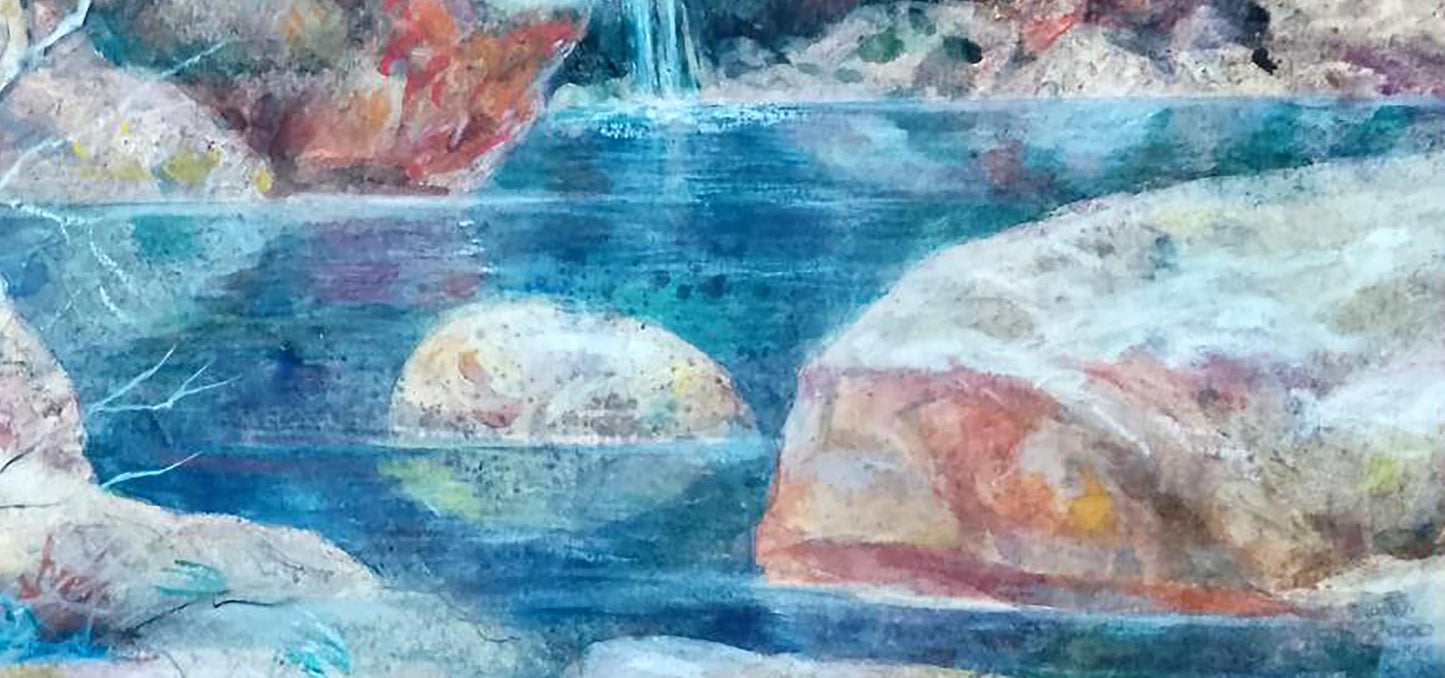 Oil painting Lake in the mountains Anatolii Duhnevich
