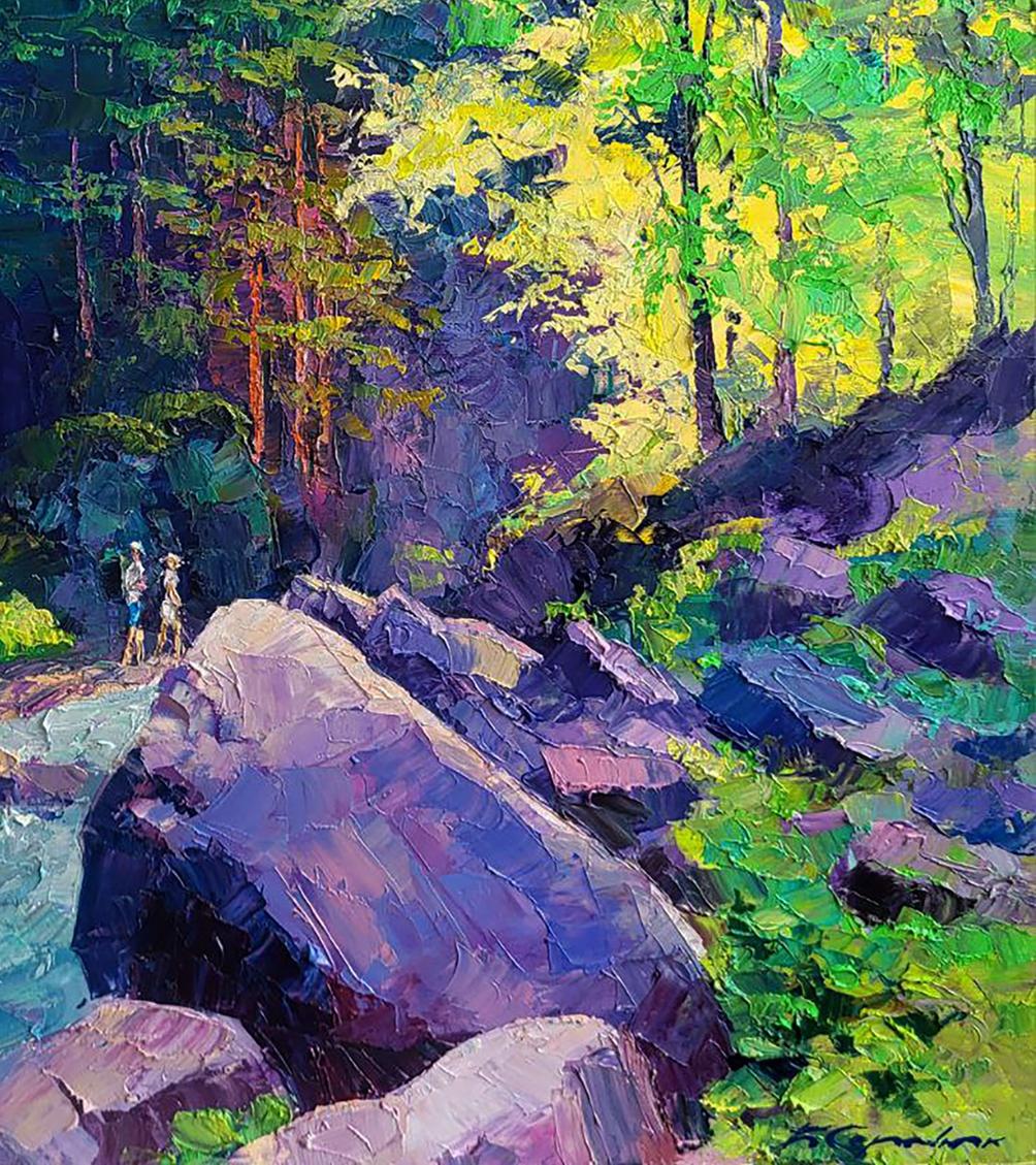 Oil painting Mountain gorge Boris Serdyuk