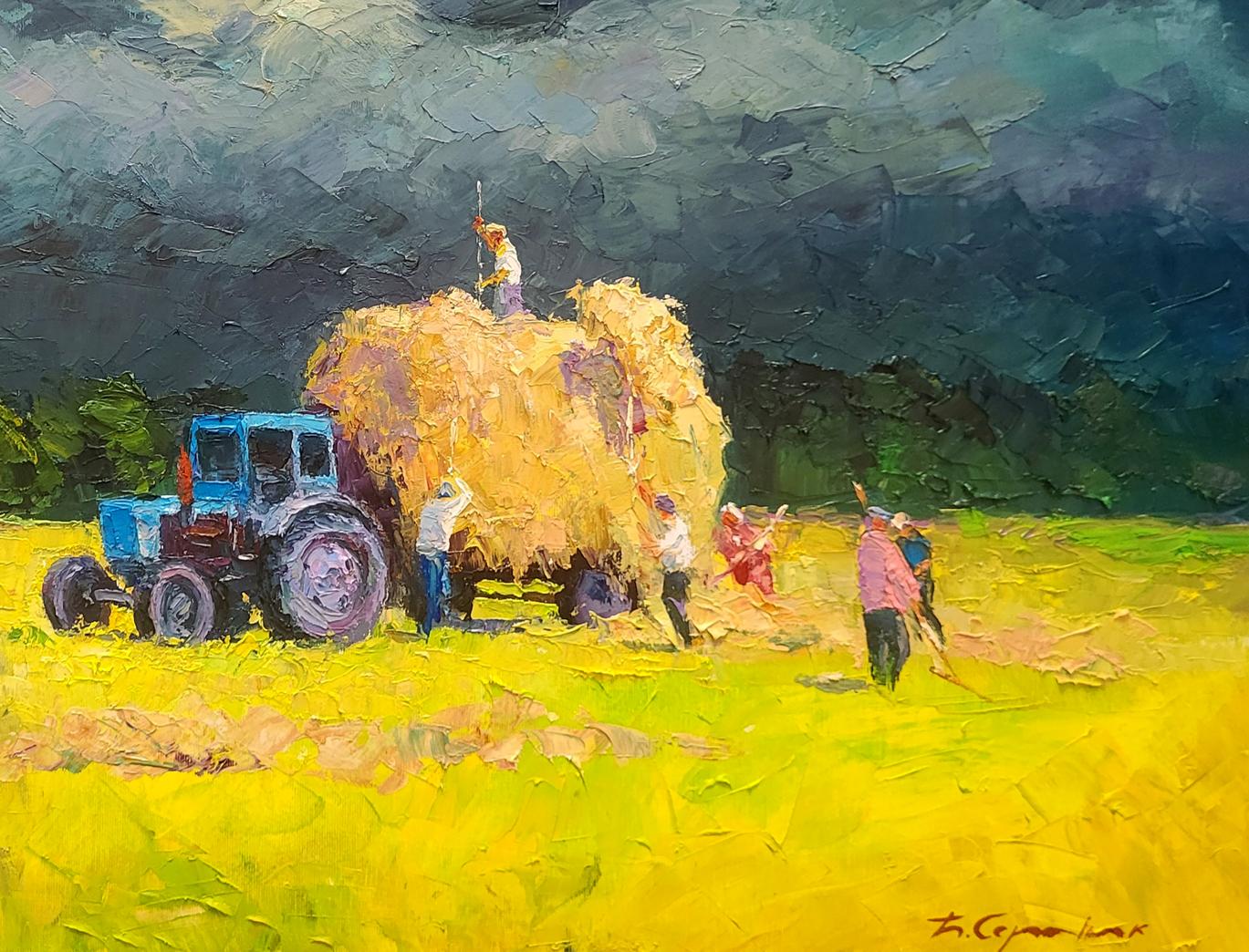 Oil painting Get to the board Boris Serdyuk