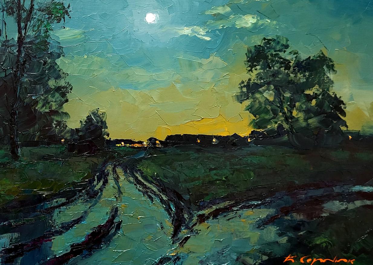 Oil painting Monthly Boris Serdyuk