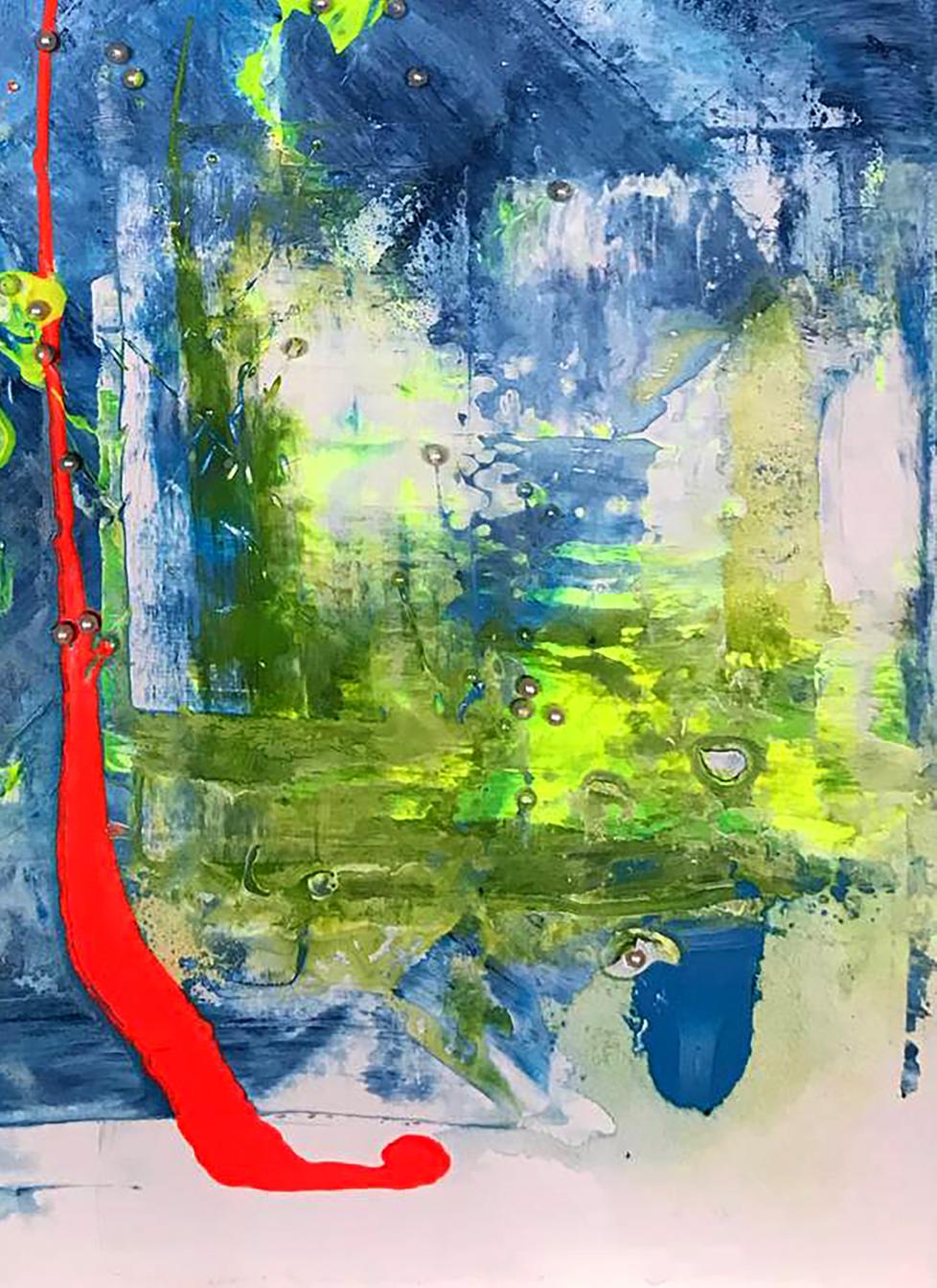 Acrylic painting Torn beads Olga Melezhik