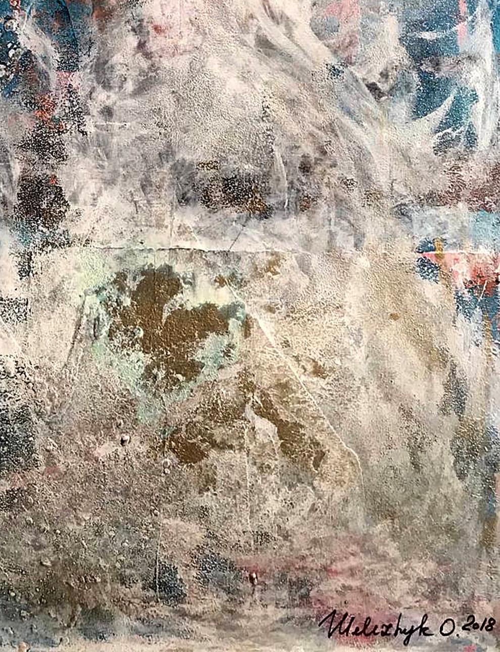 Acrylic painting You are my silence Melezhik Olga