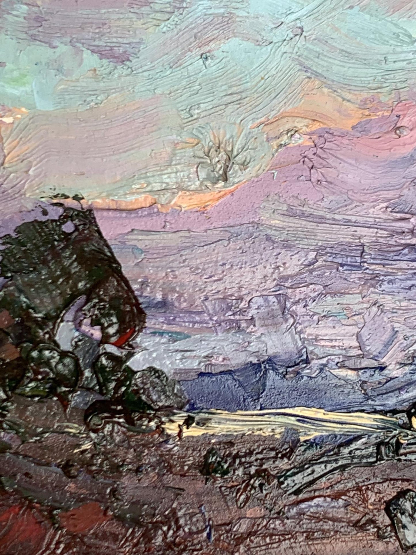 Oil painting Night is coming Oleksiyander Cherednichenko