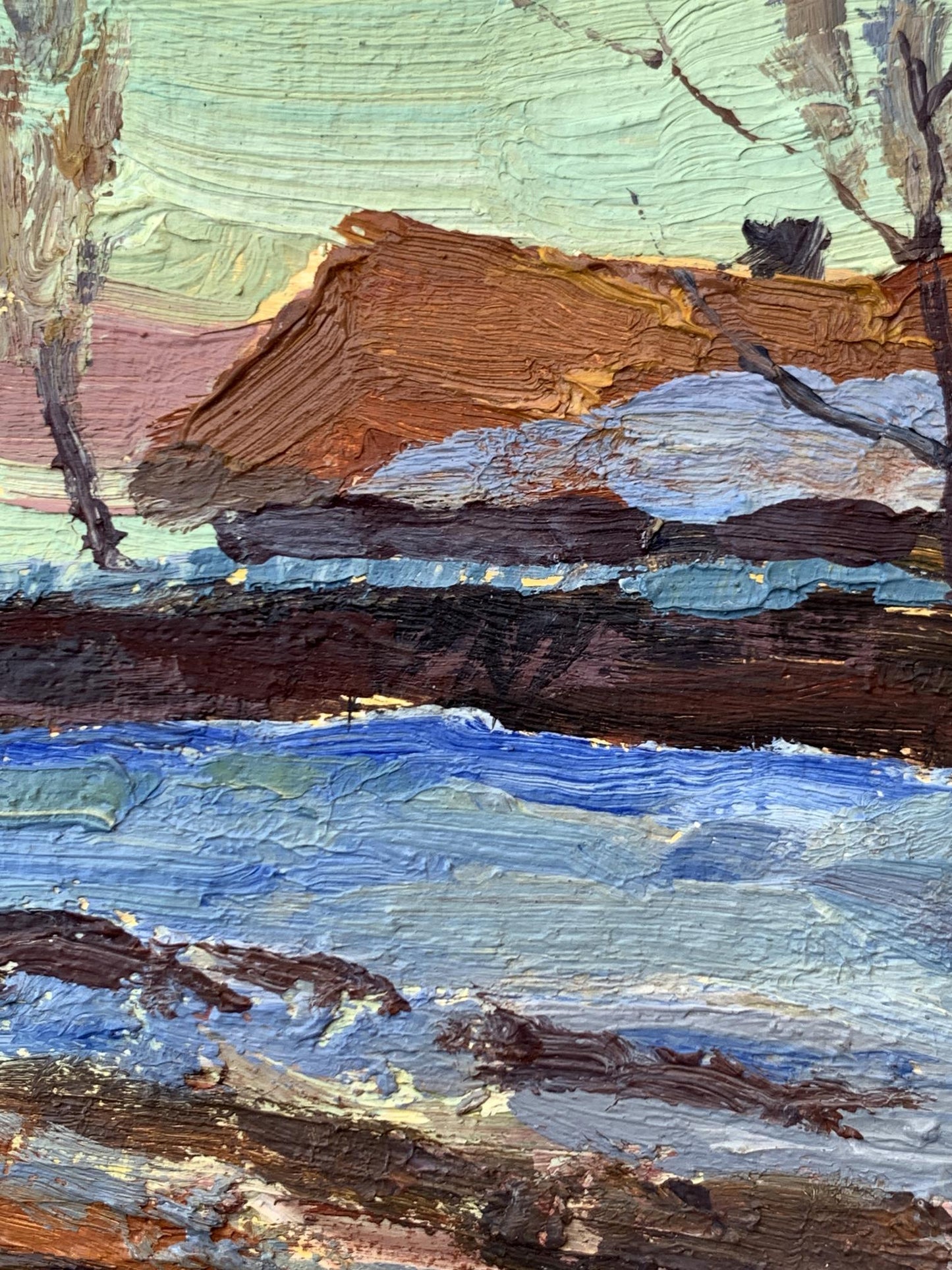 Oil painting Sunny winter day Leonid Maistrenko