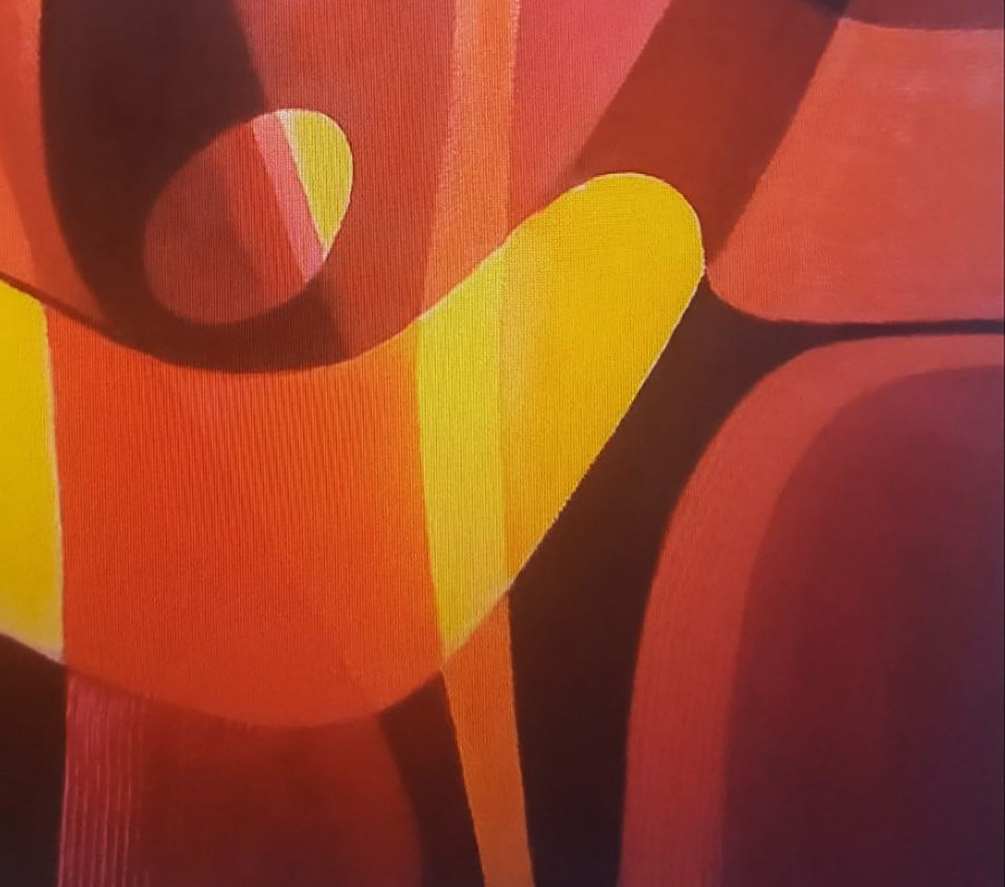 Oil painting Red shapes Alexander Strashevich