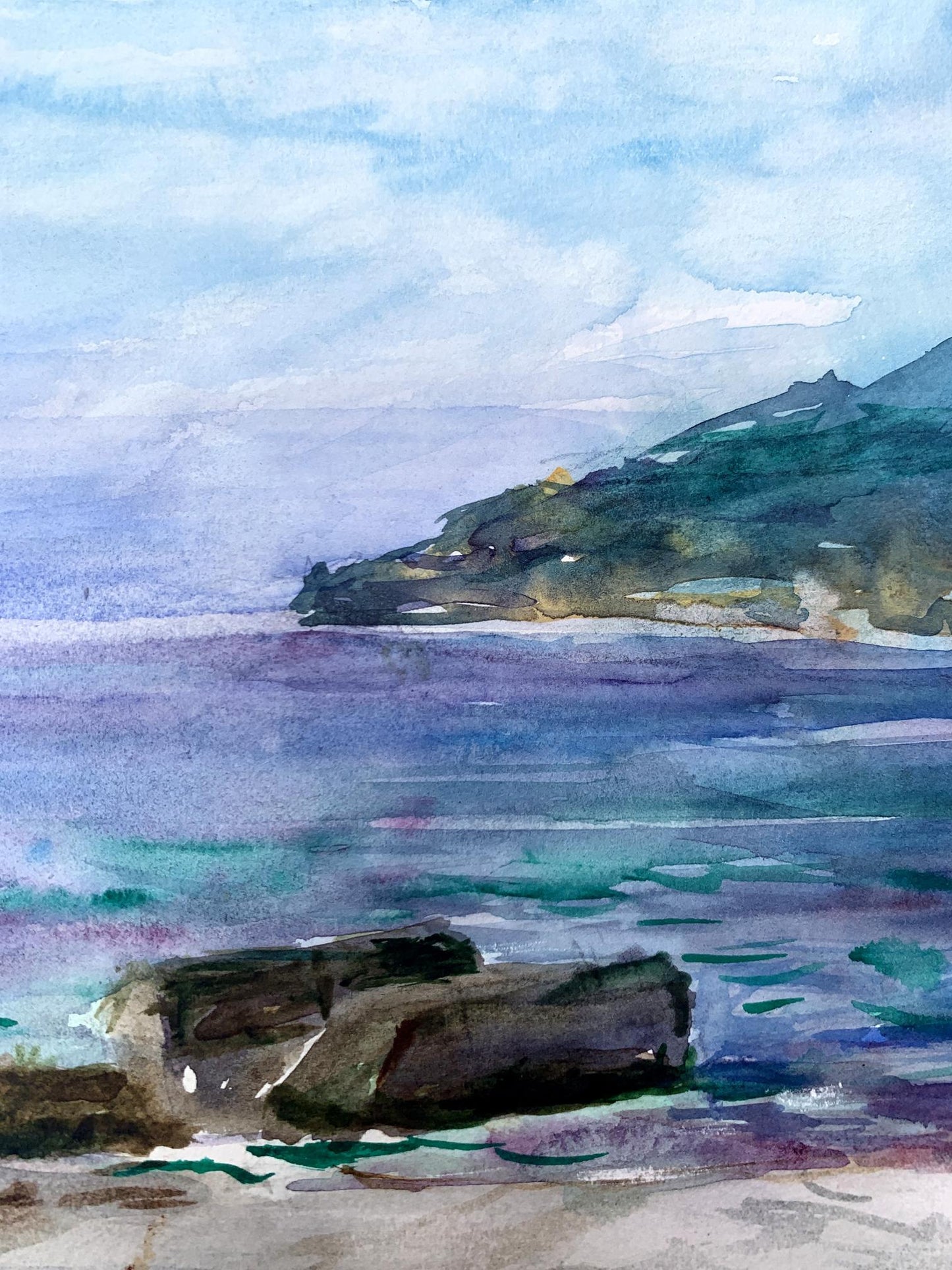 Watercolor painting Before the storm Unknown artist