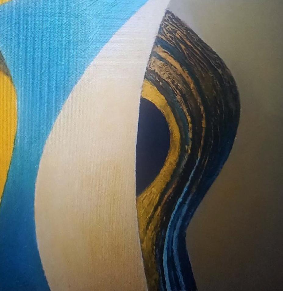 Oil painting Yellow blue vase Alexander Strashevich