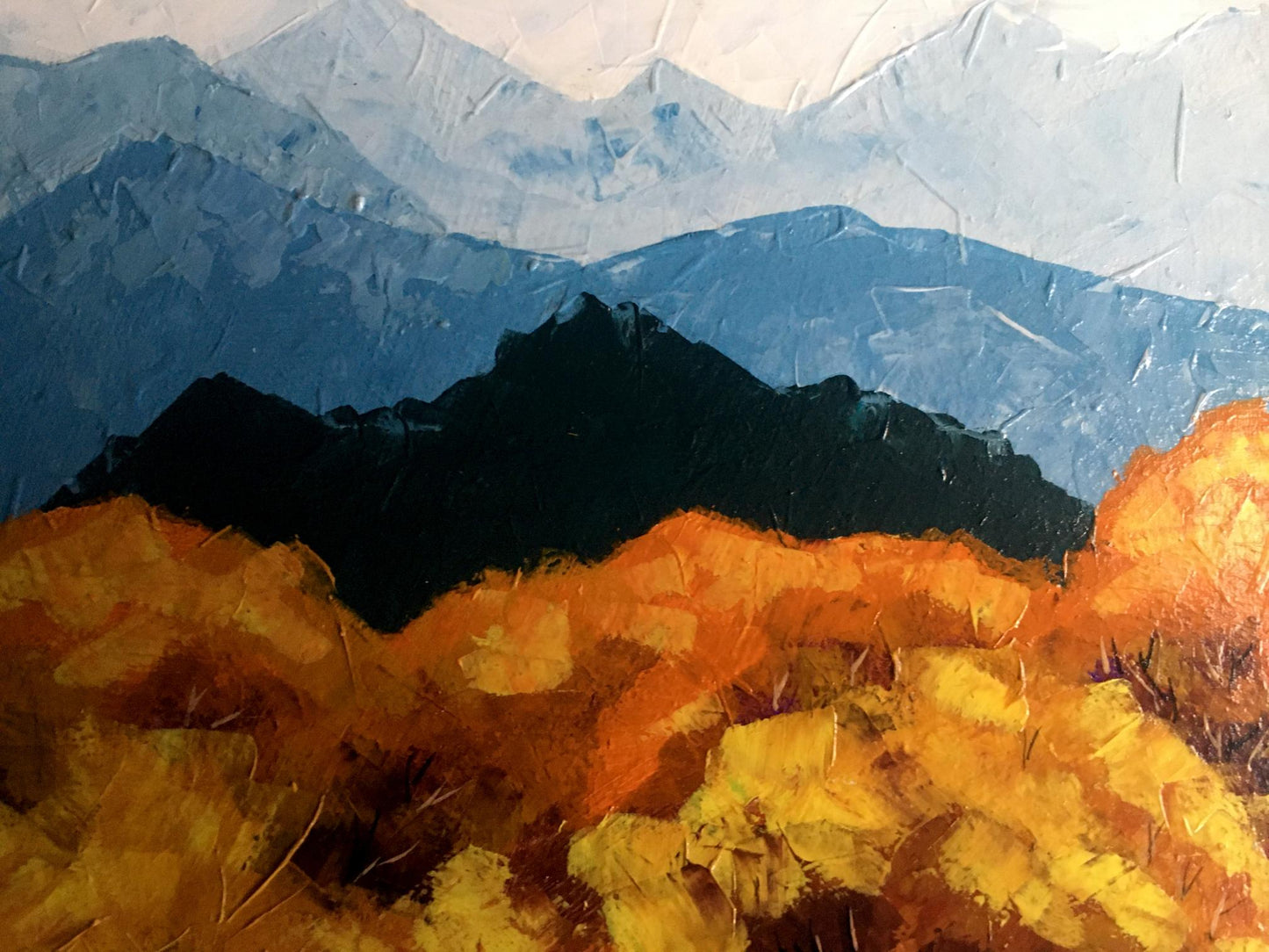 Oil painting Autumn mountains V. Zadorozhnya