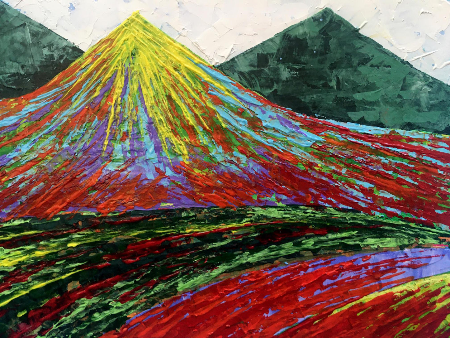 Oil painting Great Peak Mountains V. Zadorozhnya