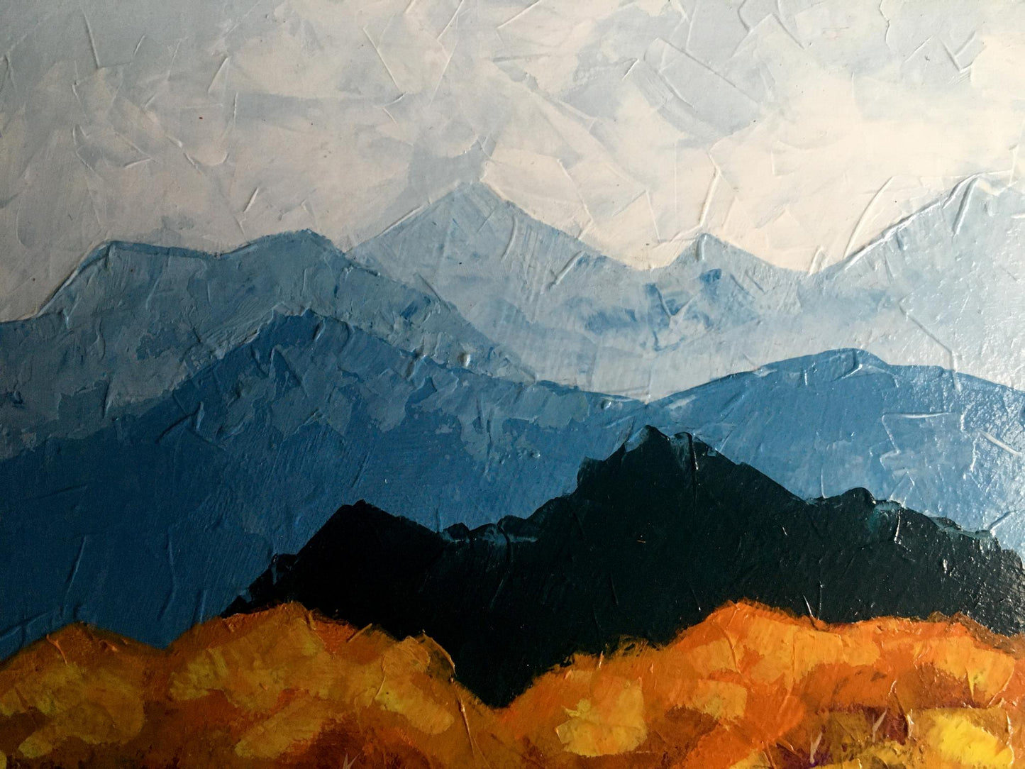 Oil painting Autumn mountains V. Zadorozhnya