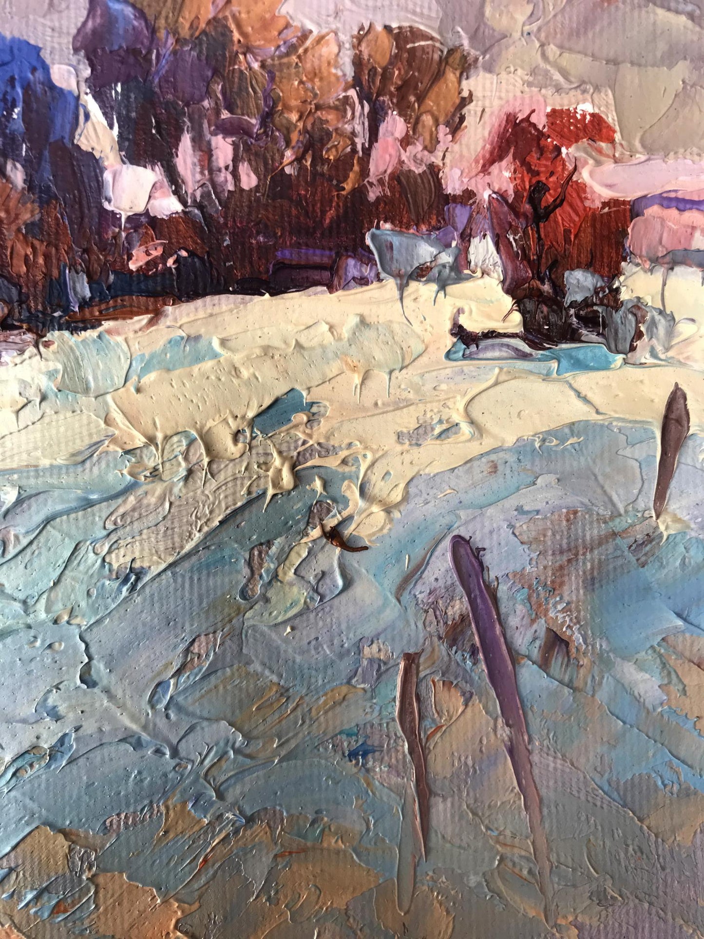 Oil painting Winter distance Oksana Ivanyuk