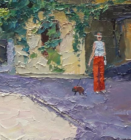Oil painting Odessa courtyard Serdyuk Boris Petrovich