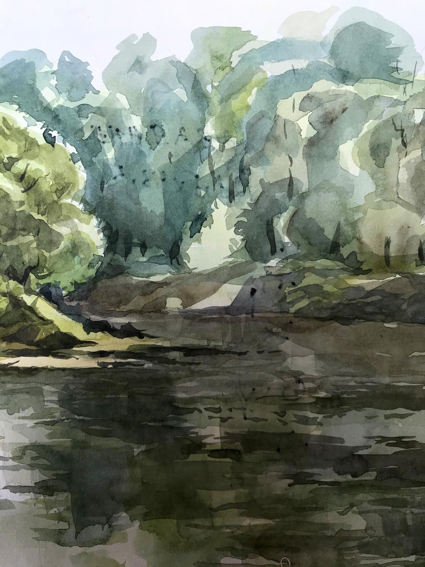 Watercolor painting Lovely day in nature Litvinov Oleg Arkad'yevich
