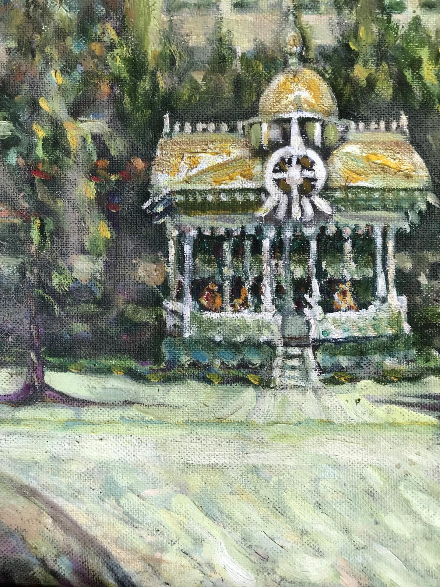 Oil painting Moments in Park Gazebos Shapoval Ivan Leontyevich