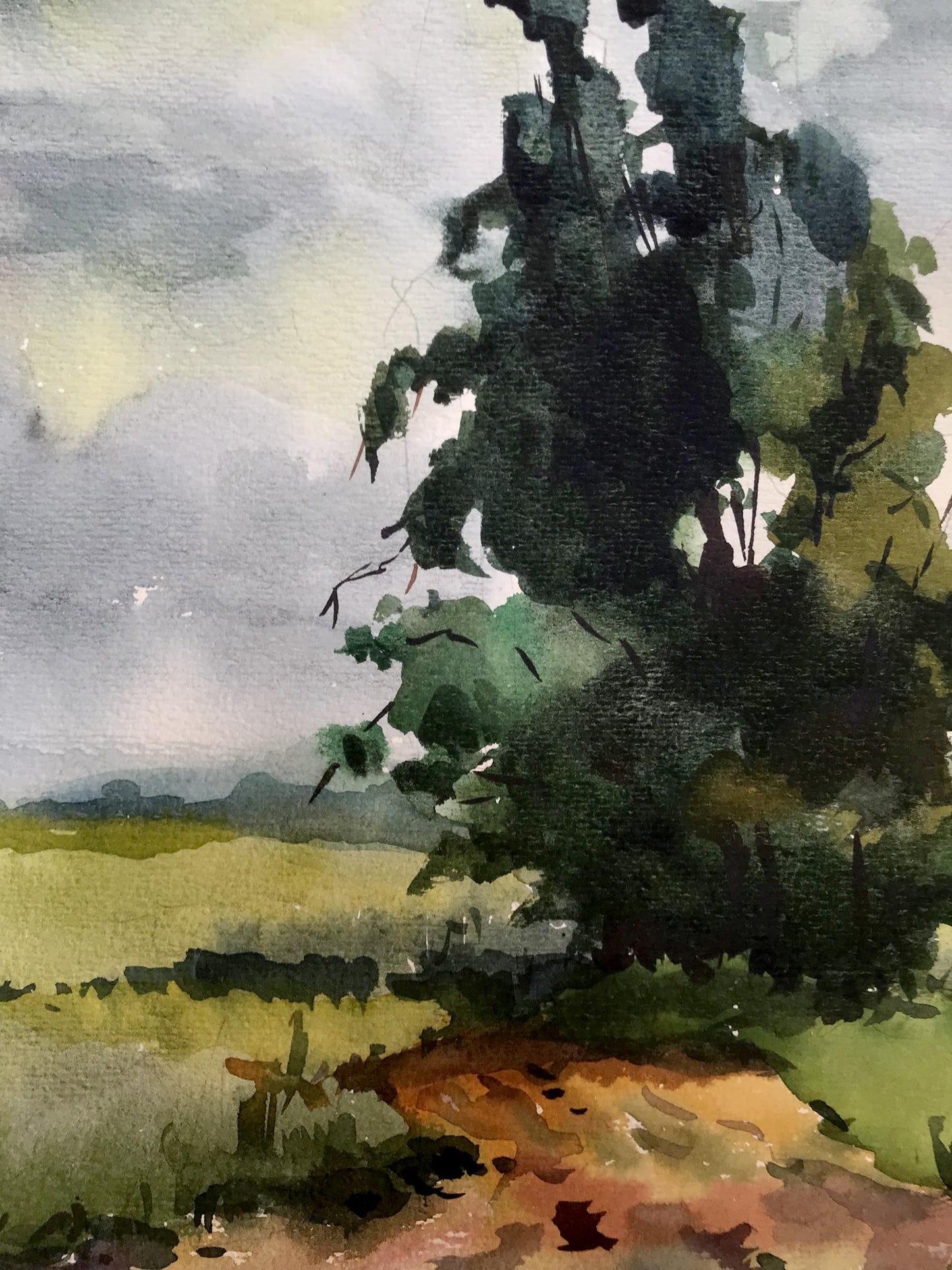 Watercolor painting Before the storm Litvinov Oleg Arkad'yevich