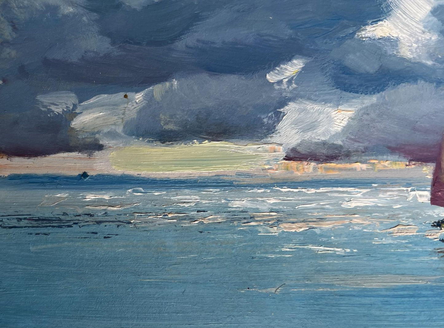 OIl painting The sun behind the clouds Yuriy Suprunchuk