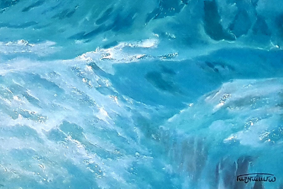 Oil painting Seascape with waves Vasily Korkishko