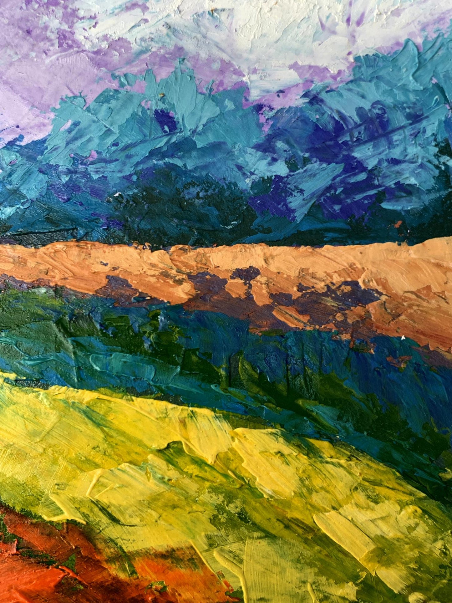 Oil painting Cloudy sunny day V. Zadorozhnya