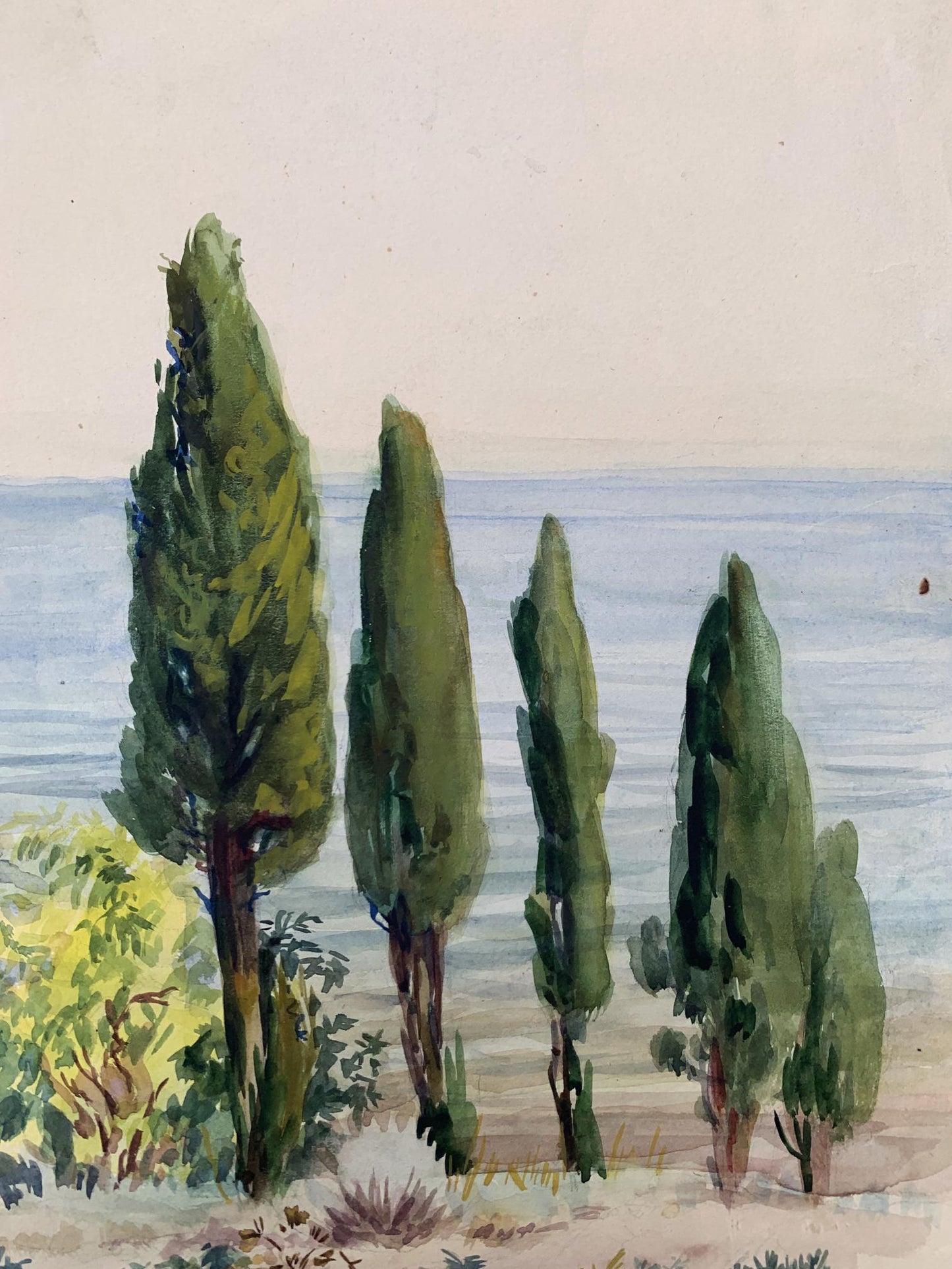 Watercolor painting Holidays at the resort Unknown artist