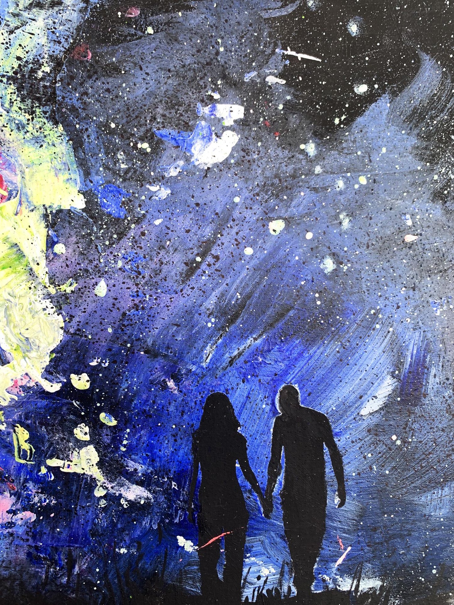 Oil painting Love night Unknown artist