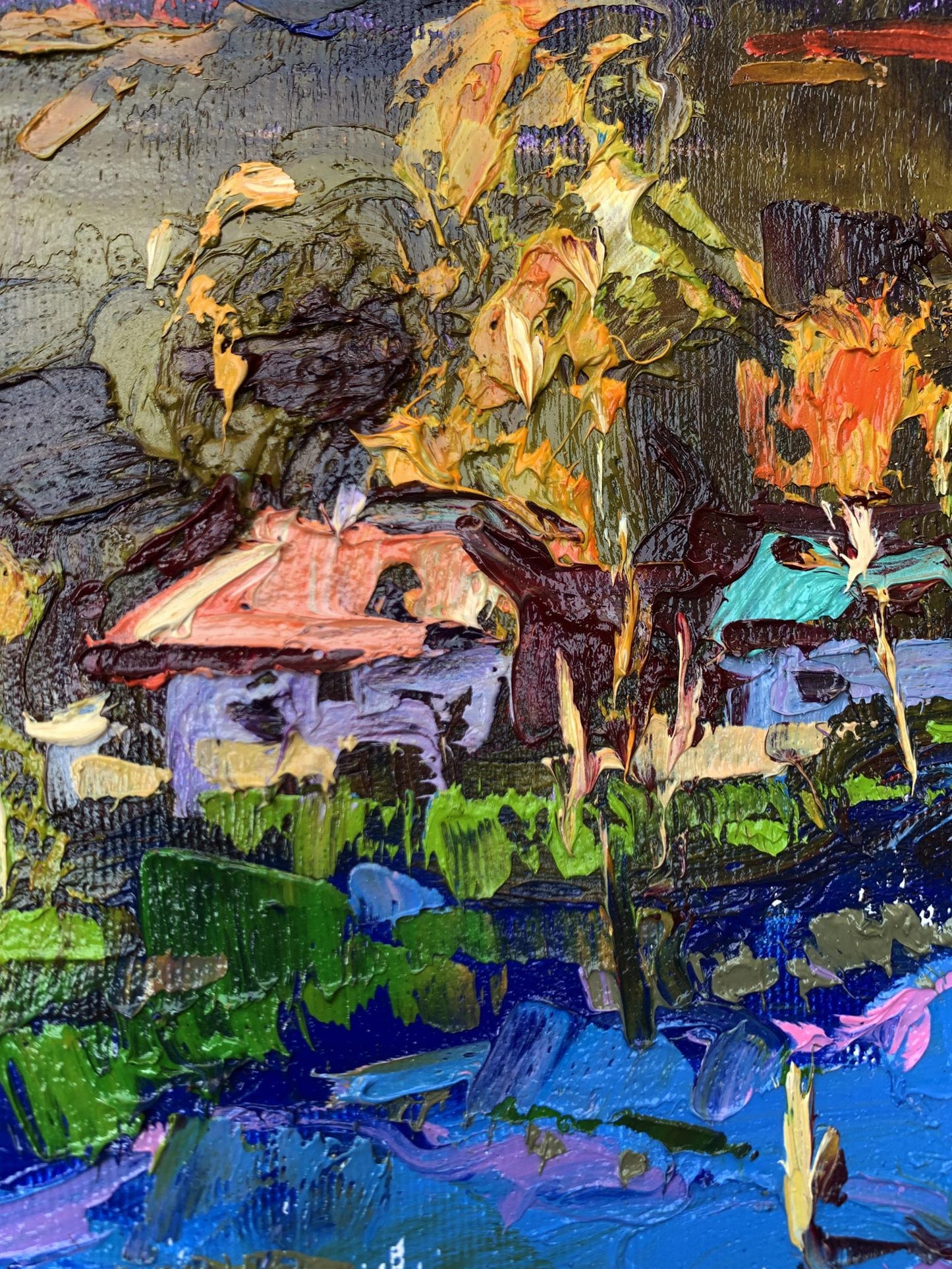 Oil painting Night has come Ivanyuk Oleksiy